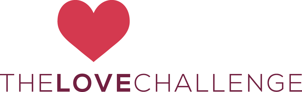 Image of a heart with the text, "THE LOVE CHALLENGE" underneath.